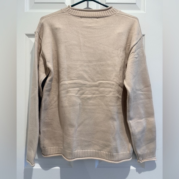 NWT Anthropologie Flat White Size Small Crew-Neck Dog Icon Sweater - Picture 11 of 16